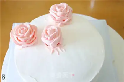 Make Fresh rose birthday cake step 7
