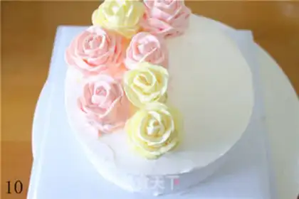 Make Fresh rose birthday cake step 9
