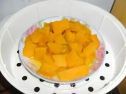 Make Coconut pumpkin rice step 2