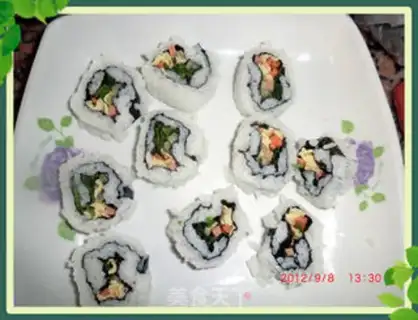Make Fruit sushi step 9