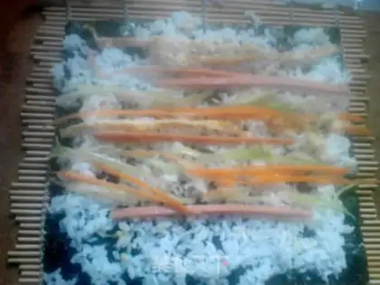 Make Simple sushi step 2