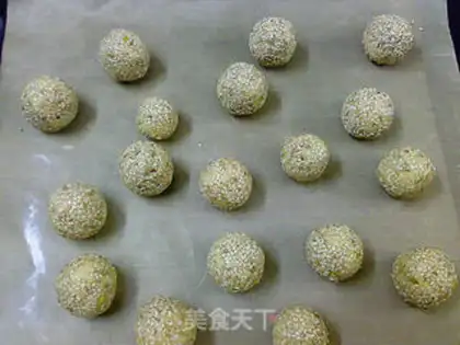 Make Happy sesame cookies step 8