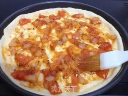 Make Super bacon shrimp pizza step 16