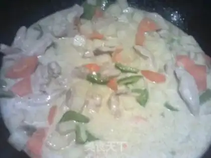 Make Green curry chicken stew step 10