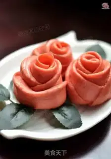 Make Red rose buns step 9