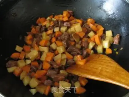 Make Potato beef carrot rice step 6