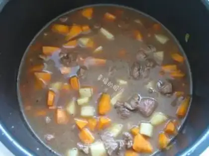 Make Potato beef carrot rice step 9