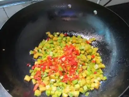 Make Old pumpkin rice step 4