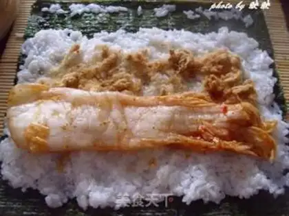 Make Hot cabbage sushi step 9