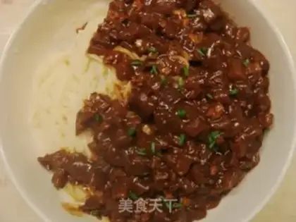 Make Meat and eggplant noodles step 7