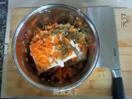 Make Squeeze the tofu step 2