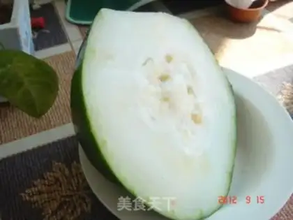 Make Shrimp burns the melon step 0