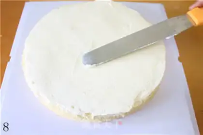 Make The birthday crane cake step 7
