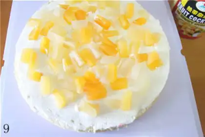 Make The birthday crane cake step 8