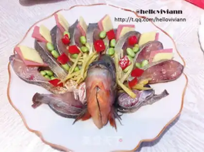 Make Peacock Opens Fish step 3