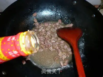Make Curry fried pigeon kidney step 4