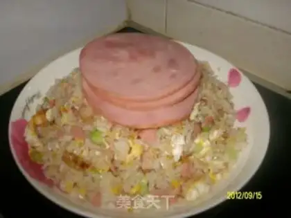Make Ham and egg fried rice step 7