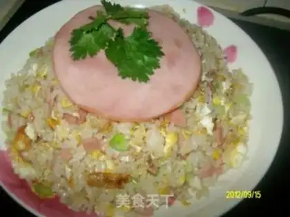 Make Ham and egg fried rice step 8