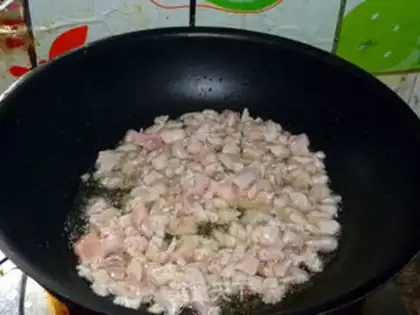Make A wide court chicken step 2
