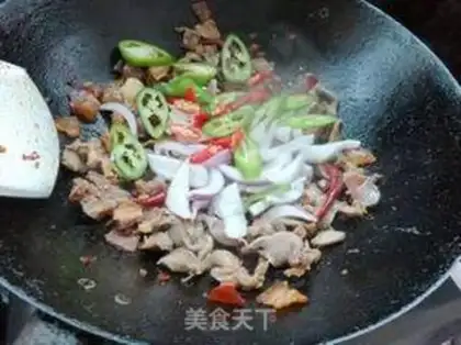 Make Spicy ham chicken step 8