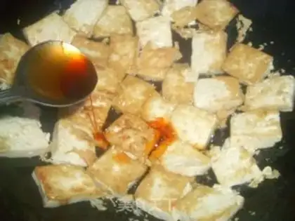Make Spicy shrimp sauce tofu step 4