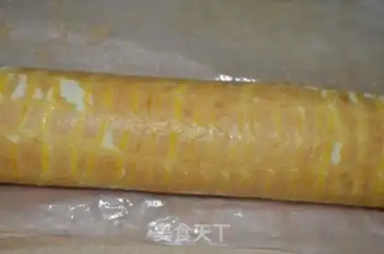 Make Tiger cake roll step 10