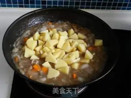 Make Curry beef rice step 12