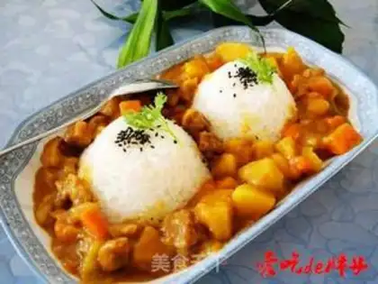Make Curry beef rice step 17