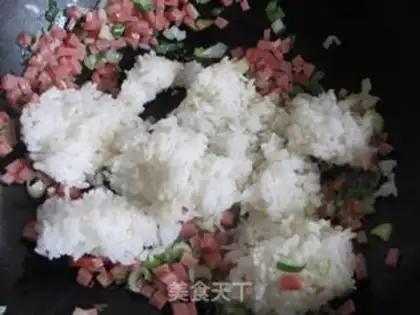Make Ham and rice step 5