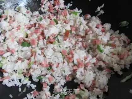 Make Ham and rice step 6
