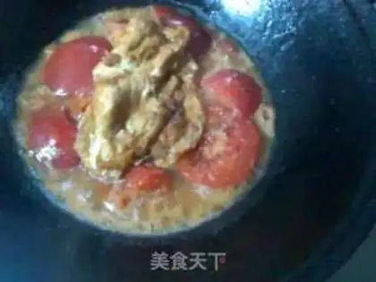Make Shrimp and tomato eggs step 5