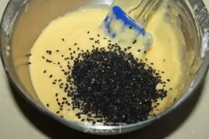 Make Black sesame egg rolls step 5