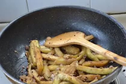 Make ♪ Bean with meat and cheese ♪ step 8
