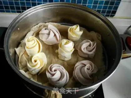 Make Purple rose buns step 10