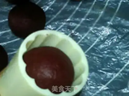 Make The potato peach moon cake step 17