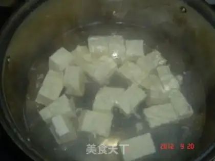 Make Red oil tofu step 1