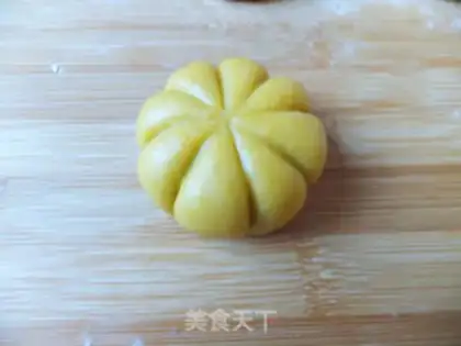 Make Pumpkin bean mooncake step 6