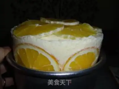 Make Orange mousse cake step 13