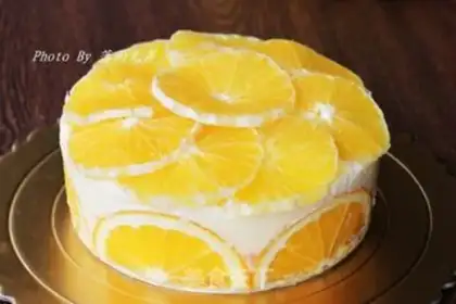 Make Orange mousse cake step 14