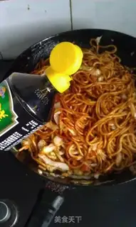 Make Ham noodles step 12