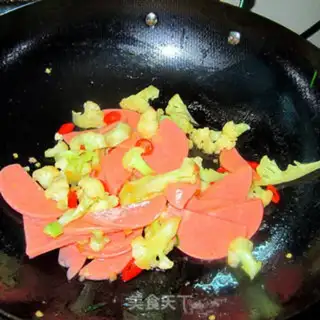 Make Sausage cut flowers step 8