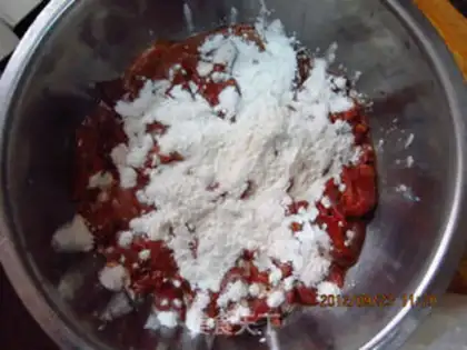 Make Double-coloured chicken liver step 2