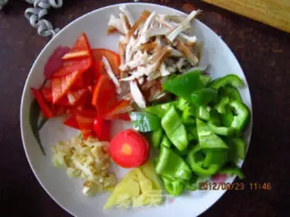 Make Double-coloured chicken liver step 4