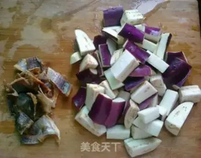 Make Fish and eggplant step 1