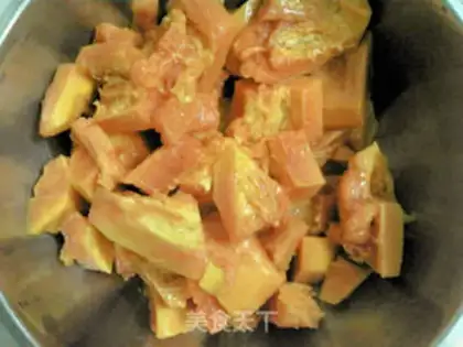 Make Sugar and milk papayas step 3
