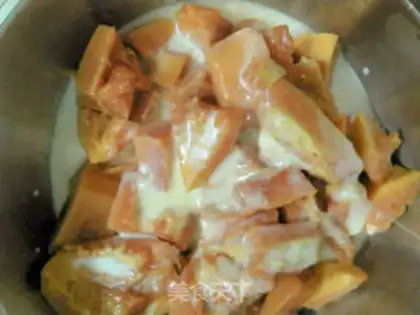Make Sugar and milk papayas step 4