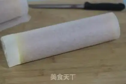 Make A melon cake roll step 17