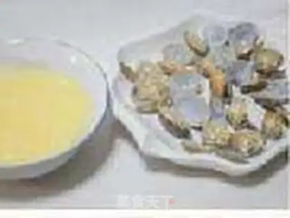 Make Flower clams and eggs step 2