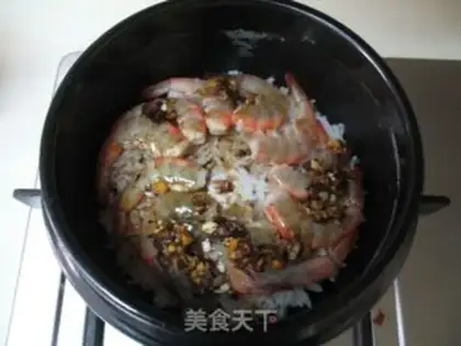 Make Gin and garlic shrimp rice step 8