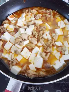 Make Spicy chicken tofu step 14